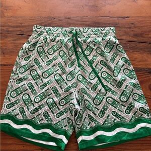 Casablanca Green Monogram Shorts